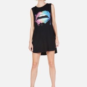 Lauren Moshi Deanna Rainbow smudge dress